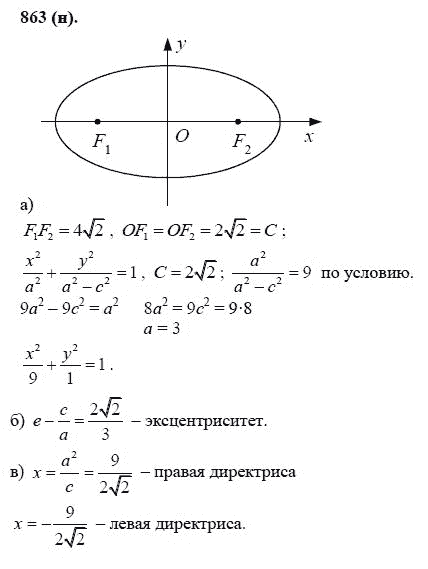 Ответ к задаче № 863 (н) - Л.С.Атанасян, гдз по геометрии 11 класс